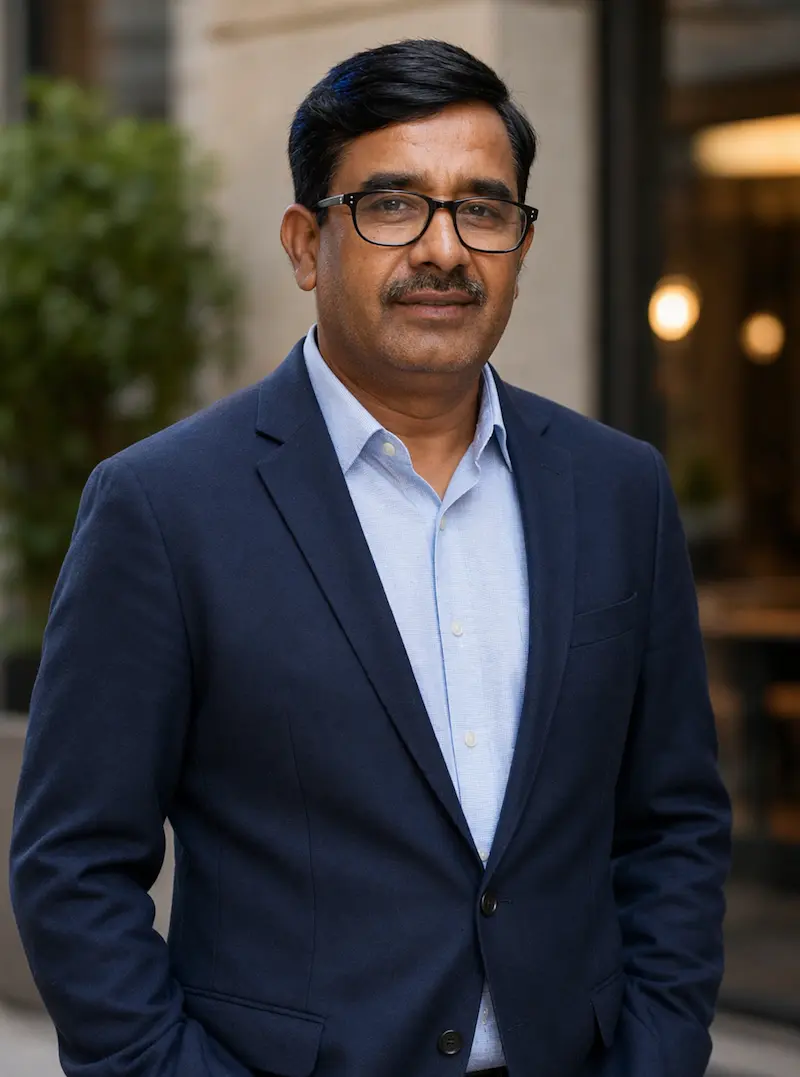 RK Dubey, author portrait